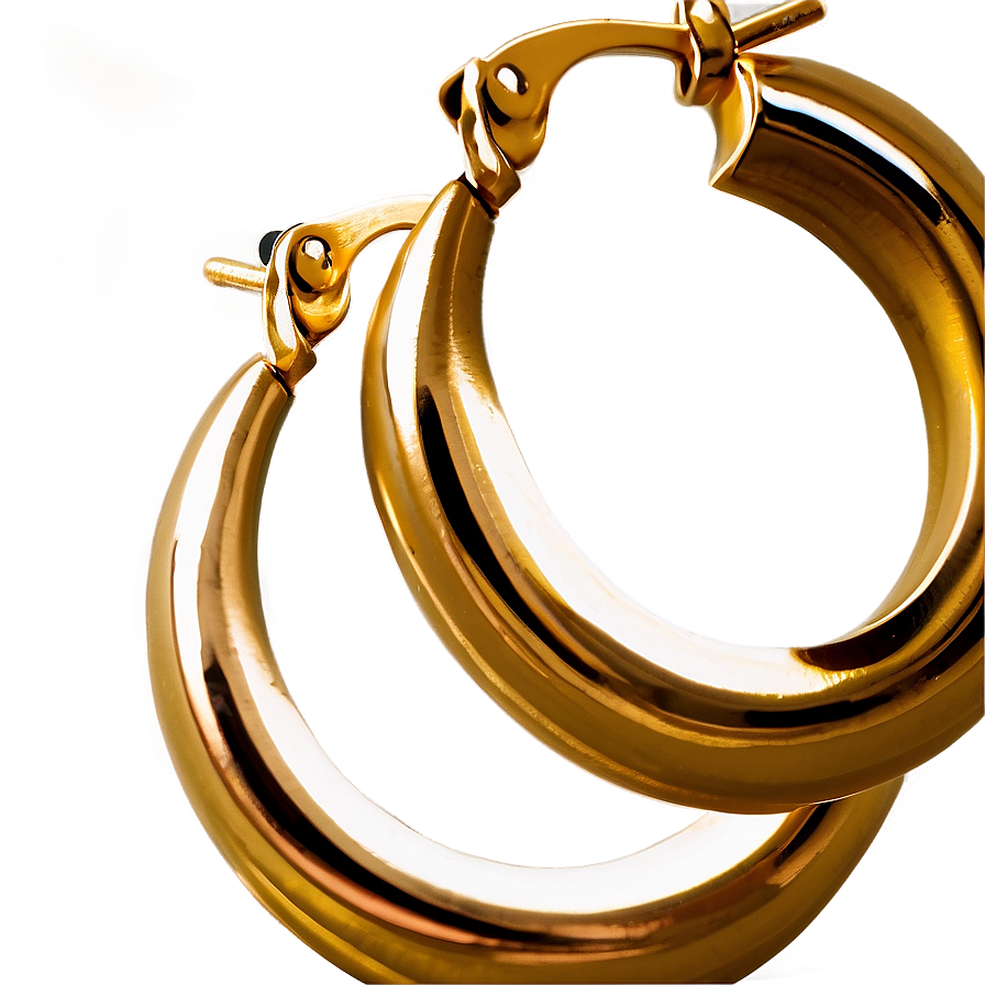 Gold Hoop Earring Png 06132024 PNG Image