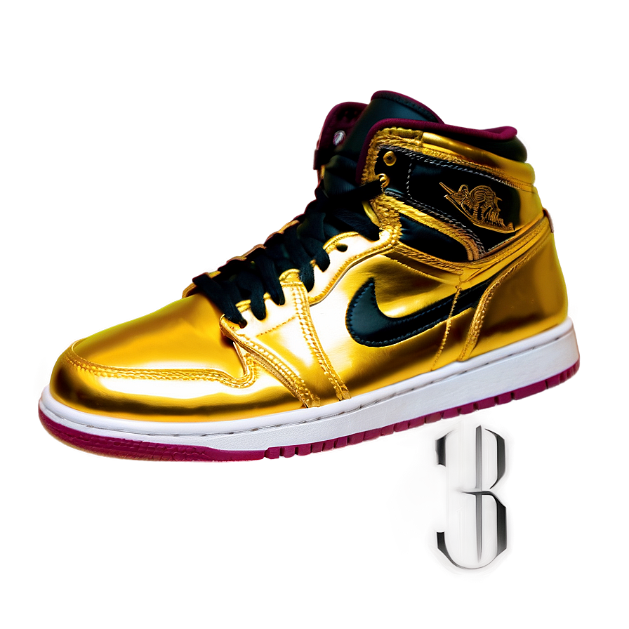 Gold Jordan Sneakers Png Sfg26 PNG Image