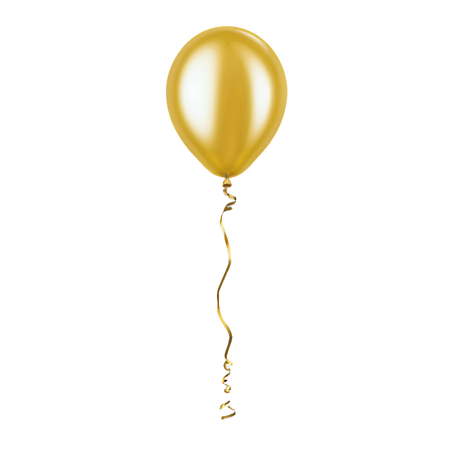 Gold Latex Balloon Png 06212024 PNG Image