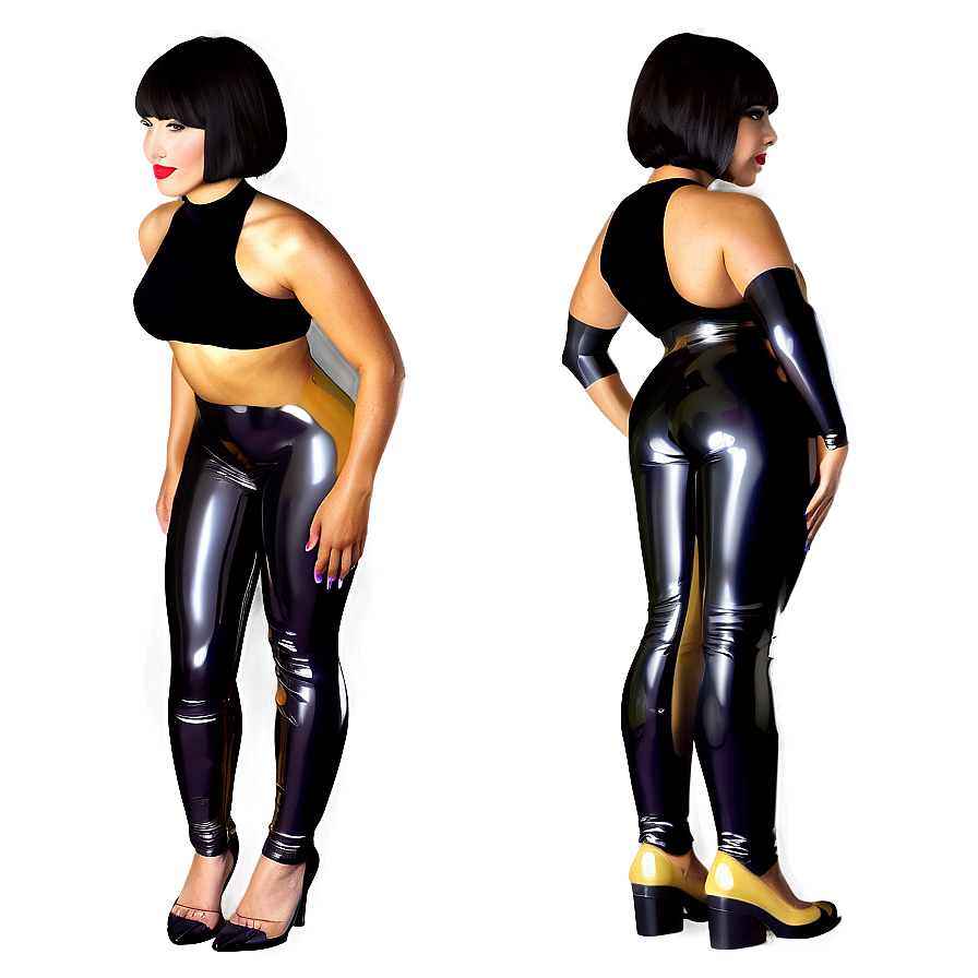 Gold Latex Leggings Png Npt85 PNG Image