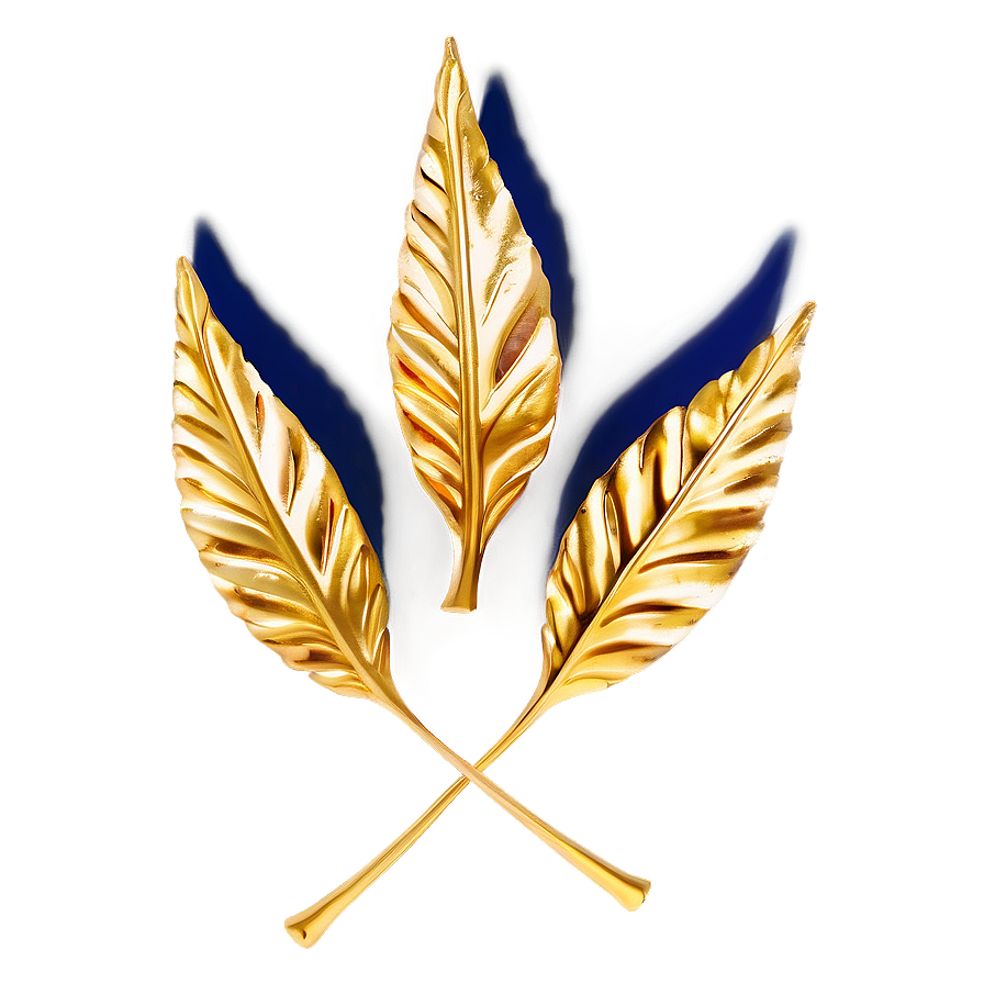 Gold Leaves C PNG Image