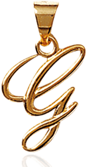 Gold Letter G Pendant PNG Image