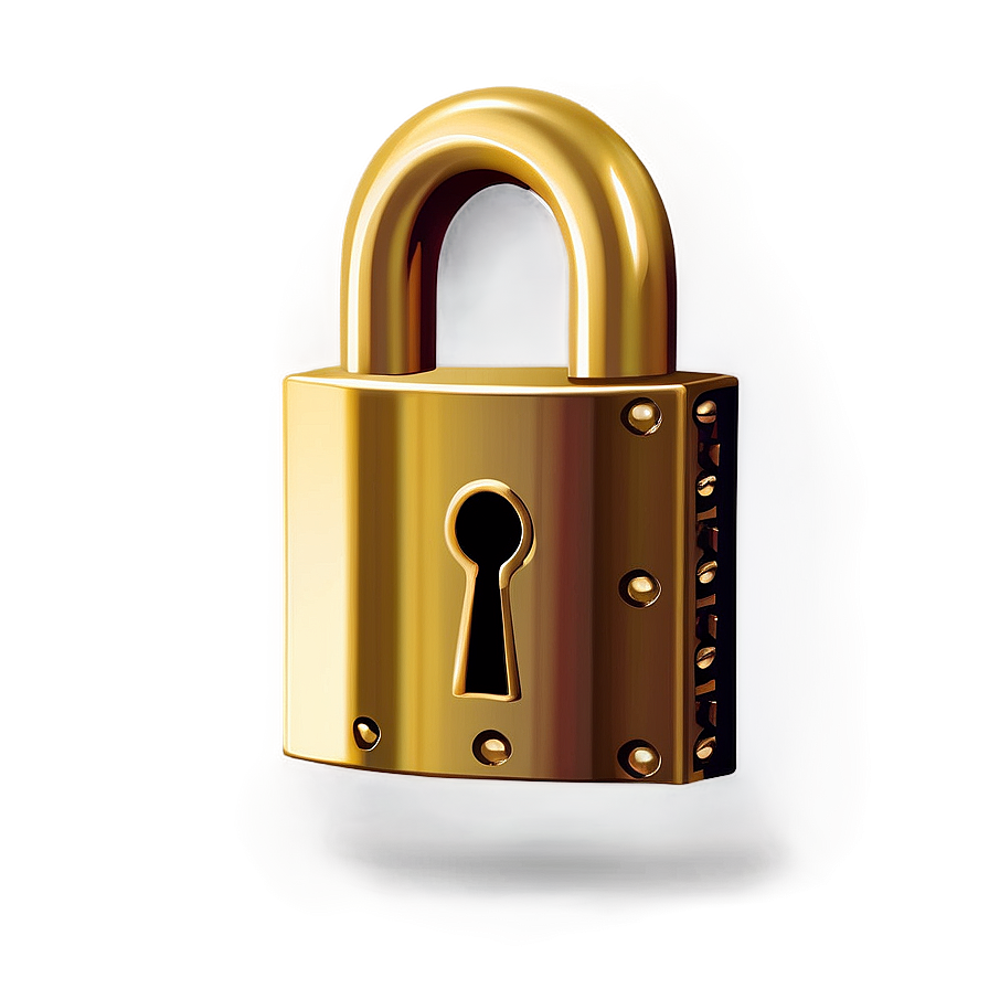 Gold Lock Png 05242024 PNG Image