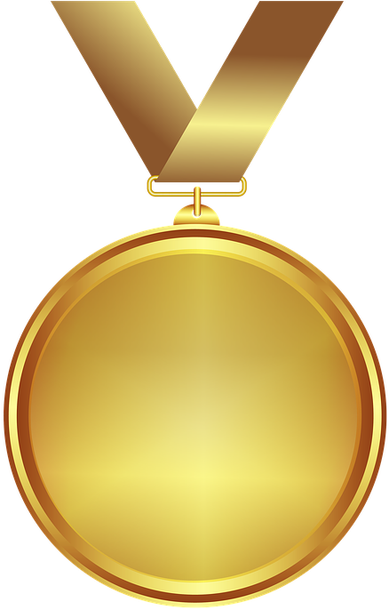 Gold Medal Vector Illustration PNG Image