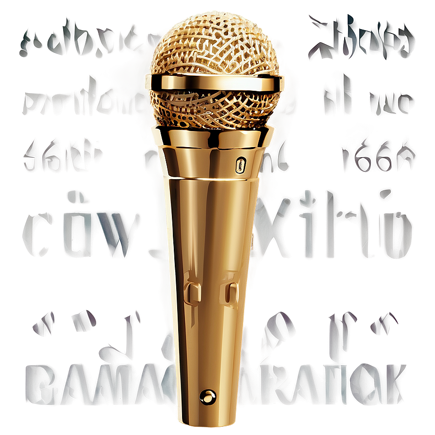 Gold Microphone Png 05252024 PNG Image