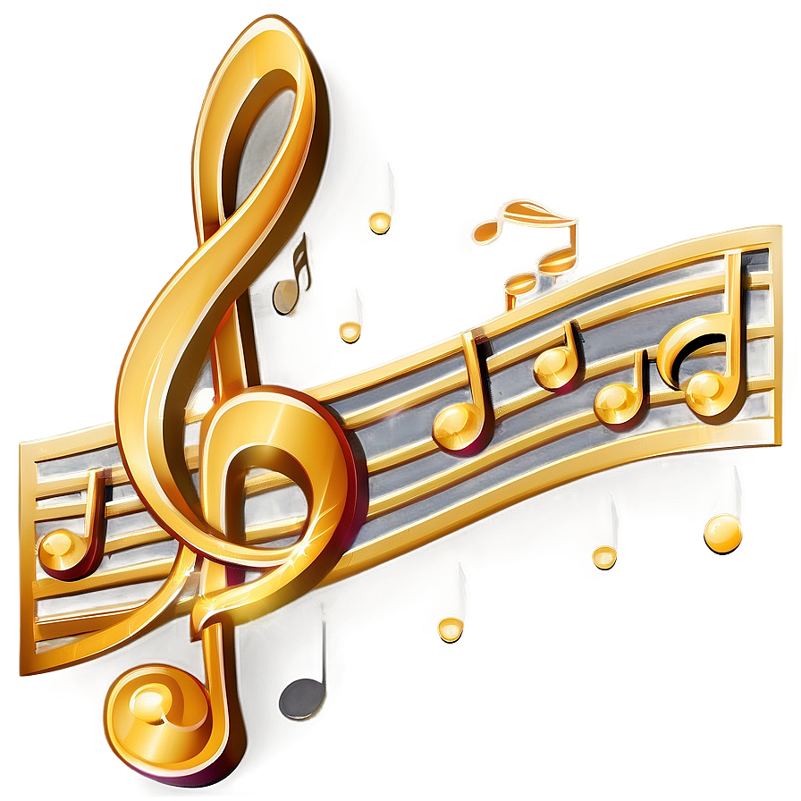 Gold Music Notes Png Pho20 PNG Image