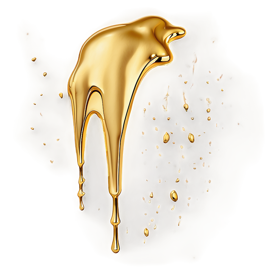 Gold Paint Drip Luxury Png 87 PNG Image