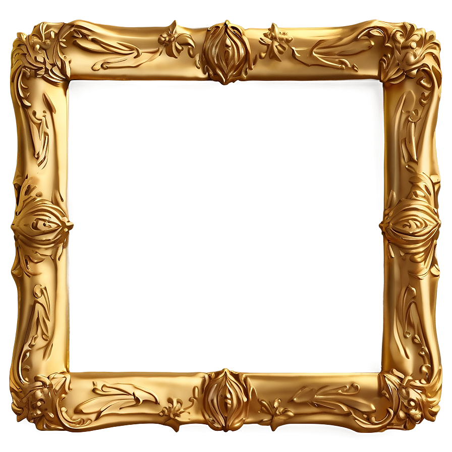 Gold Photo Frame Png Pqh39 PNG Image