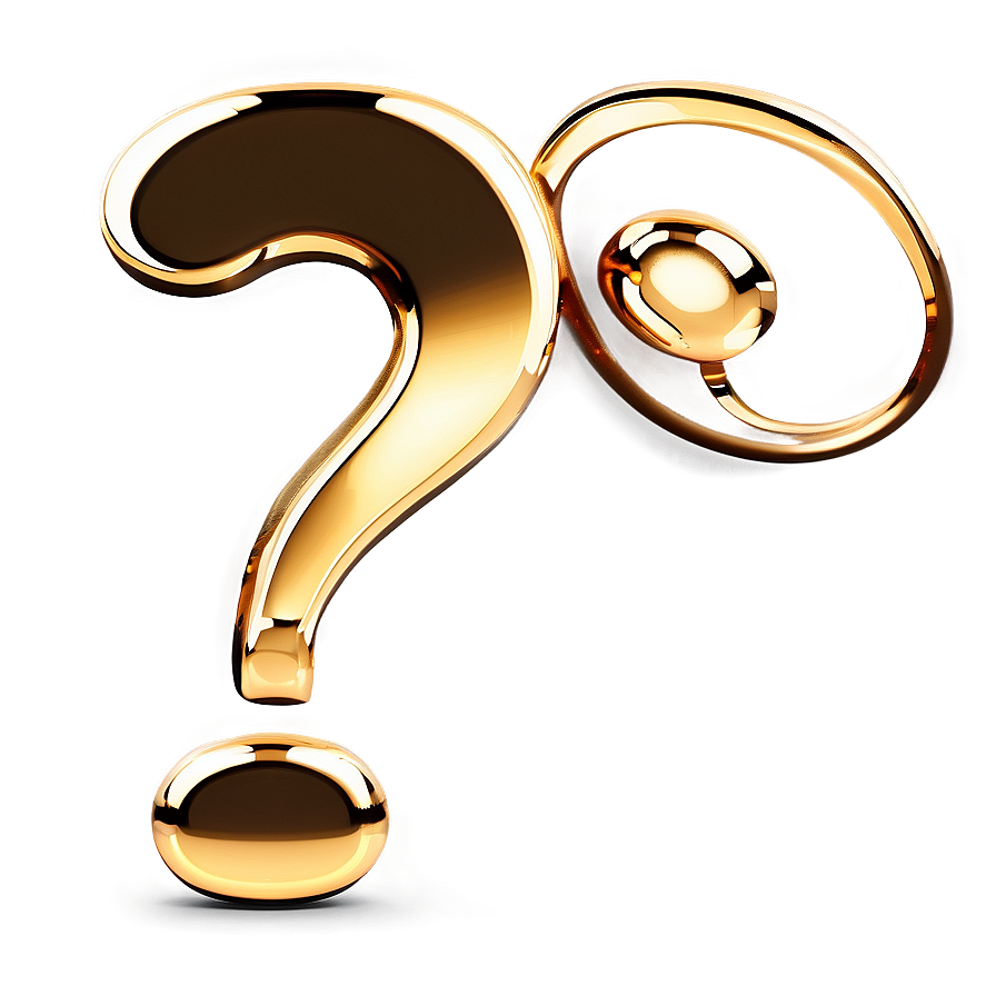 Gold Question Mark Transparent Png Sob22 PNG Image