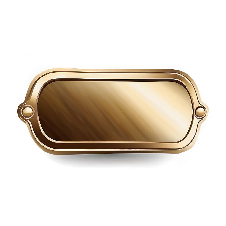 Gold Rectangle Badge Png 06272024 PNG Image