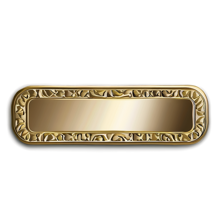 Gold Rectangle Badge Png Gmy38 PNG Image