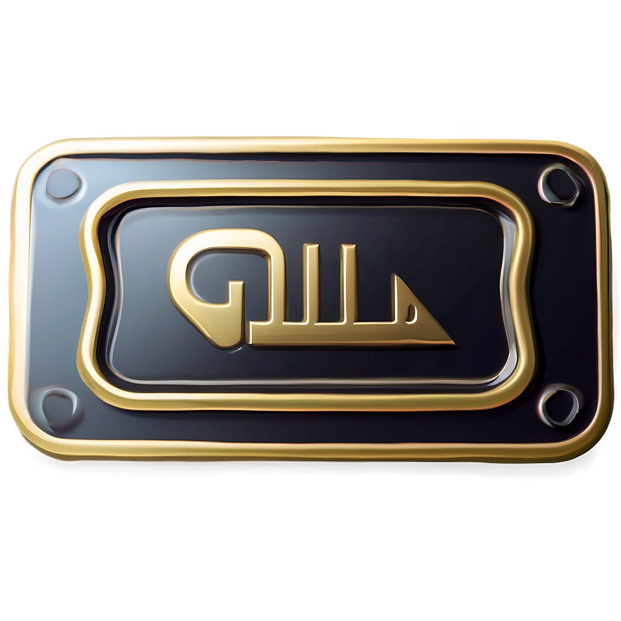 Gold Rectangle Badge Png Wqb1 PNG Image