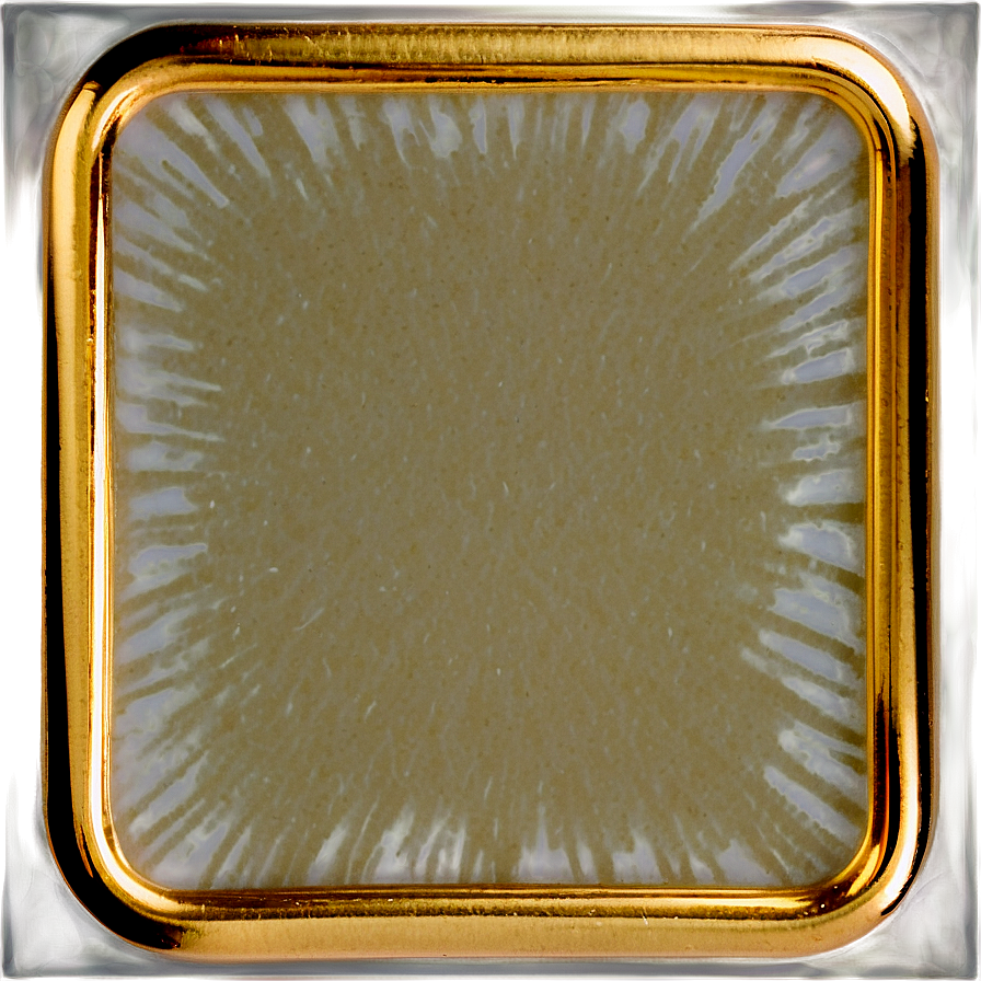 Gold Rectangle D PNG Image