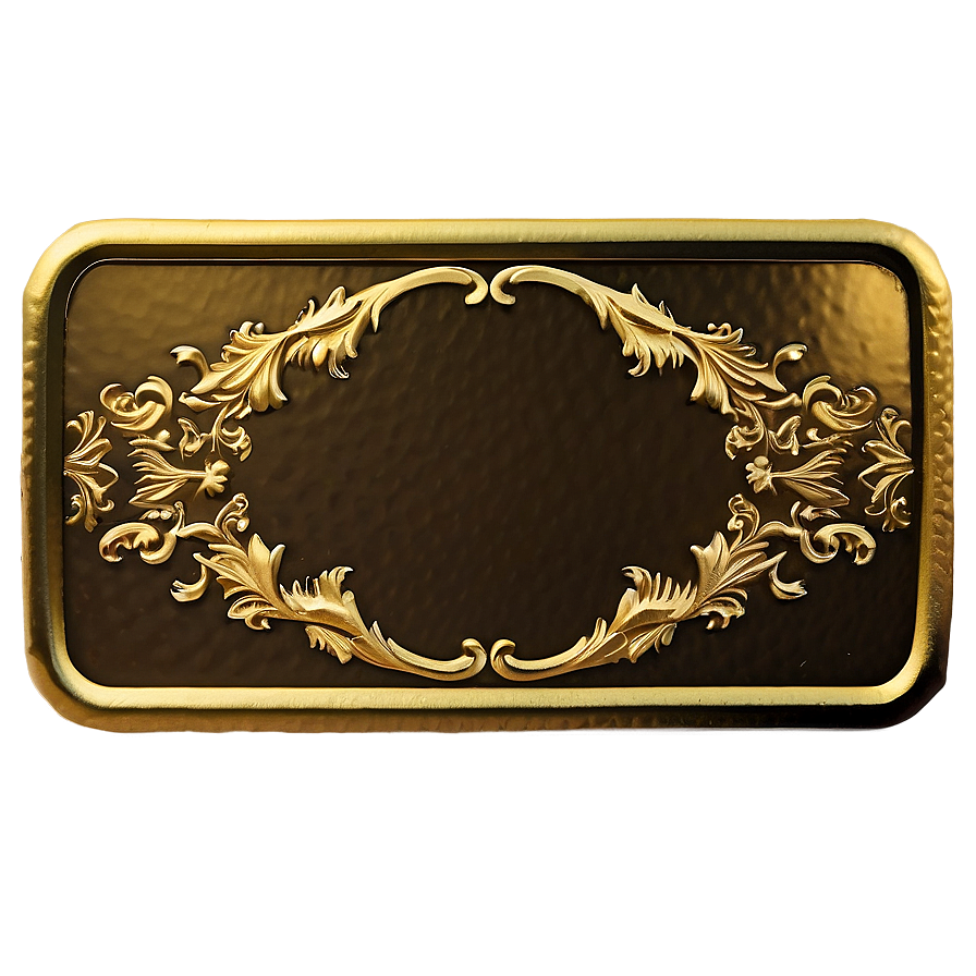 Gold Rectangle Seal Png 06272024 PNG Image