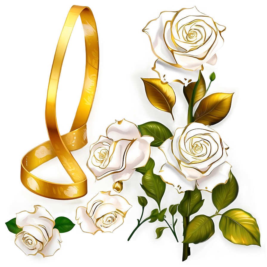 Gold Rose Petals Png 05252024 PNG Image