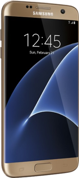 Gold Samsung Smartphone Display PNG Image