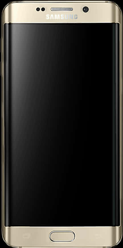 Gold Samsung Smartphone Front View PNG Image