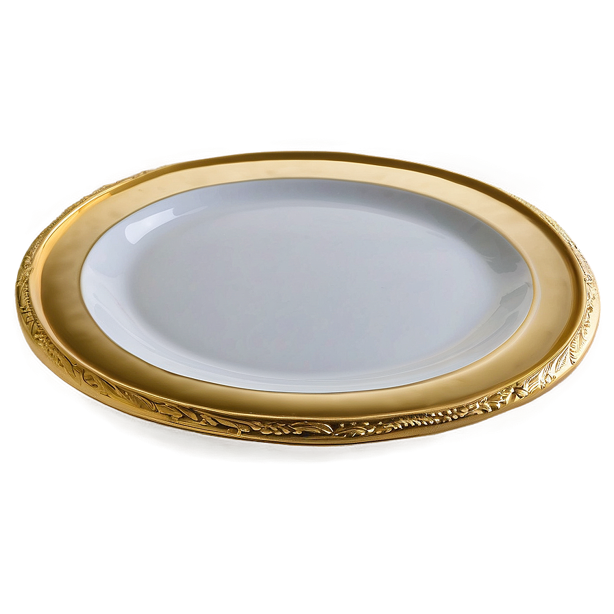 Gold Serving Plate Png 7 PNG Image