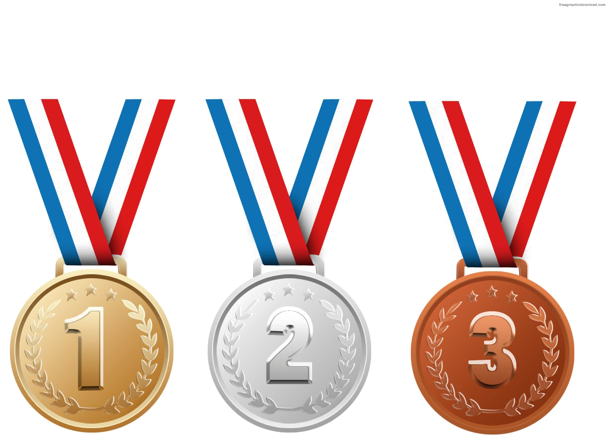 Gold Silver Bronze Medals PNG Image