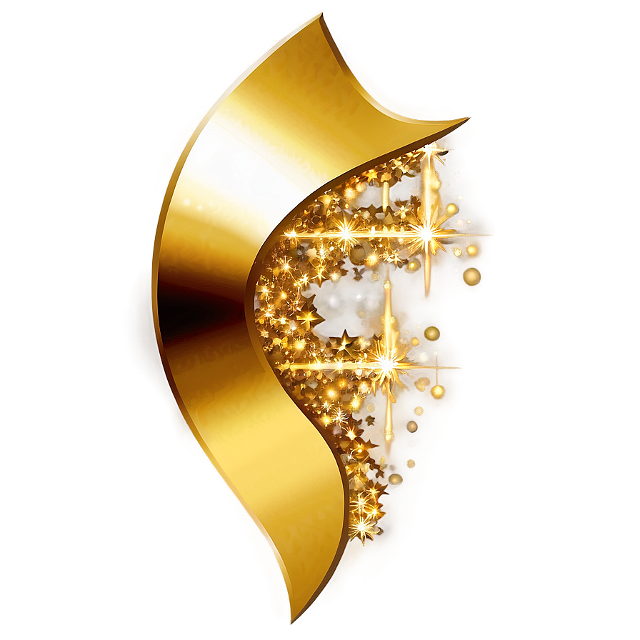 Gold Sparkle Curve Png Mir PNG Image