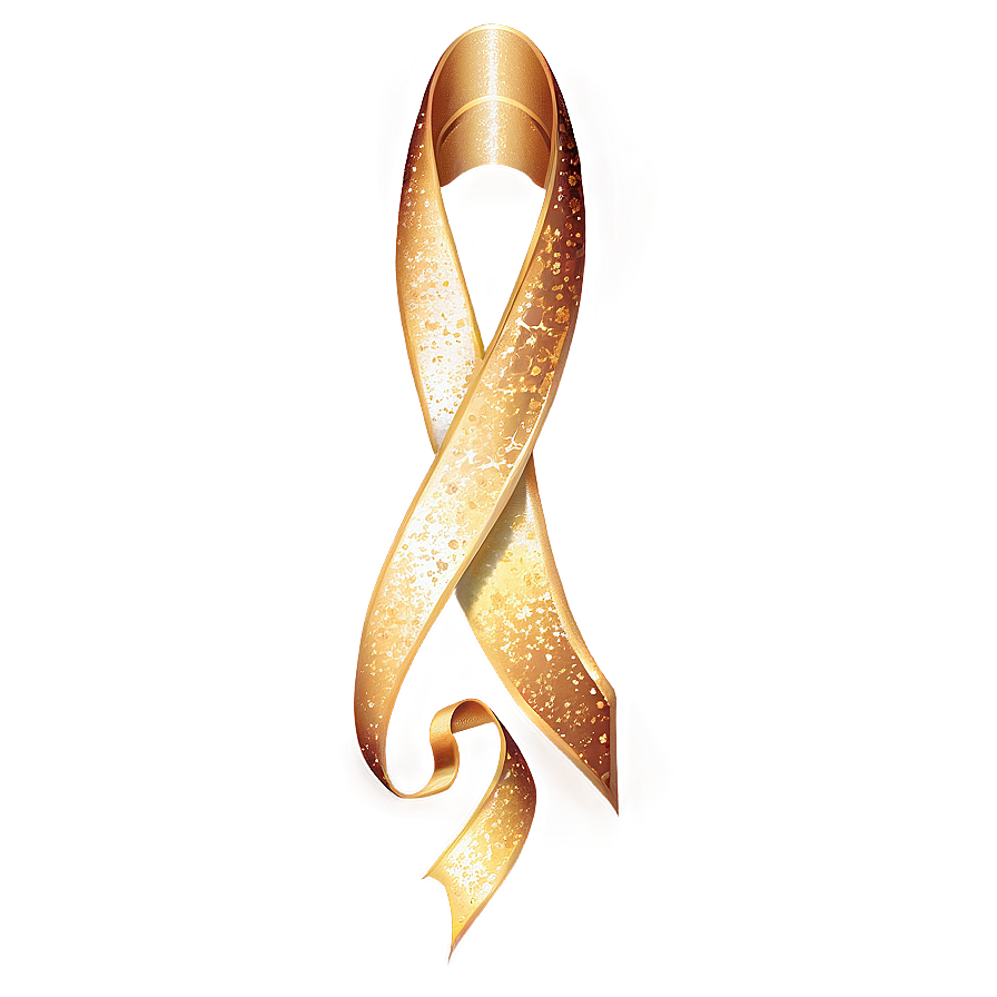 Gold Sparkle Ribbon Png 28 PNG Image