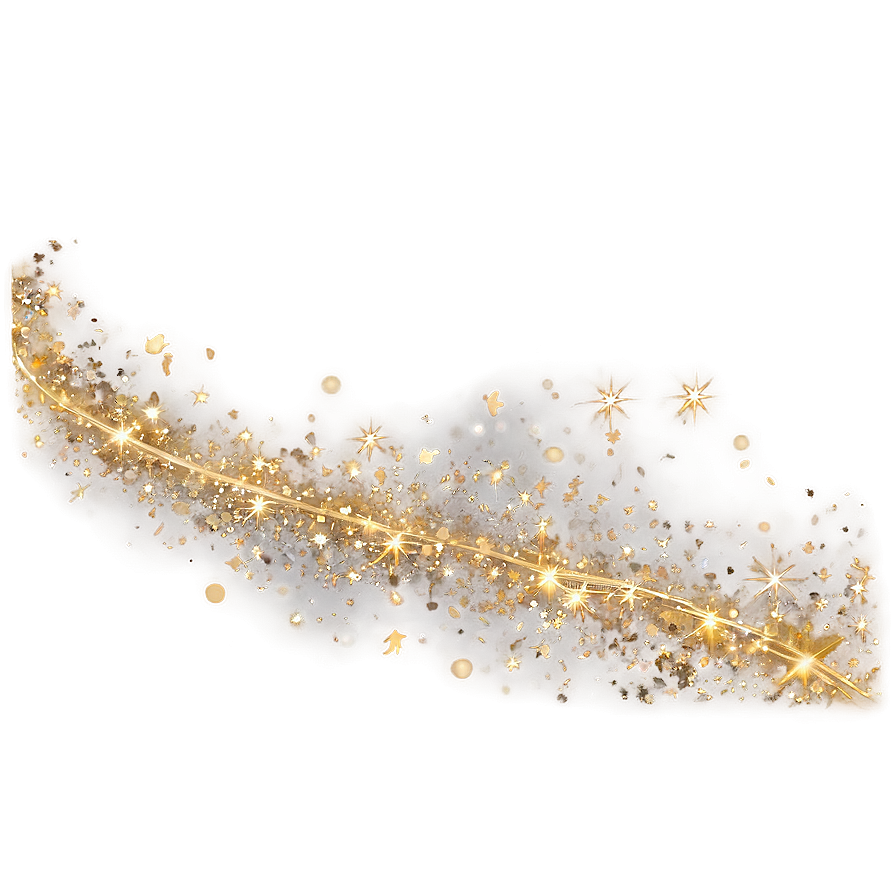 Gold Sparkle Trail Png 06122024 PNG Image