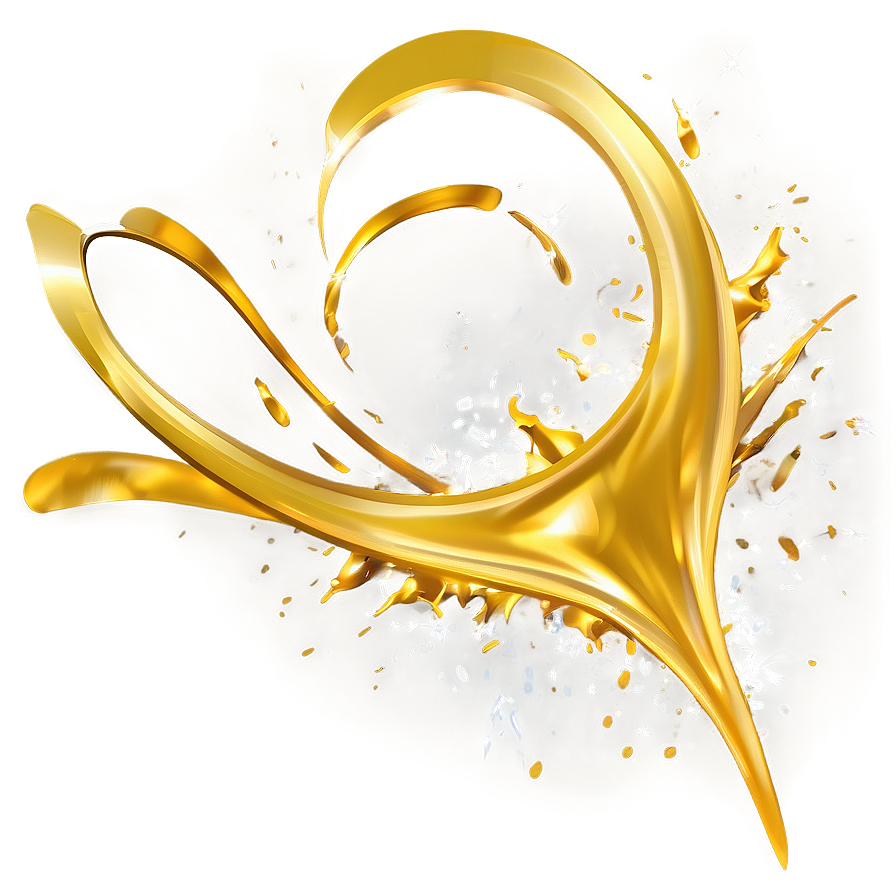 Gold Splash For Fashion Design Png Cuf PNG Image