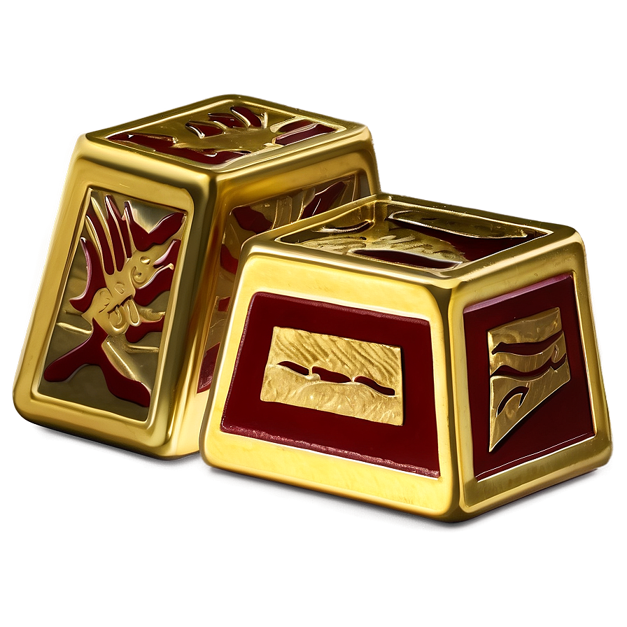 Gold Square D PNG Image