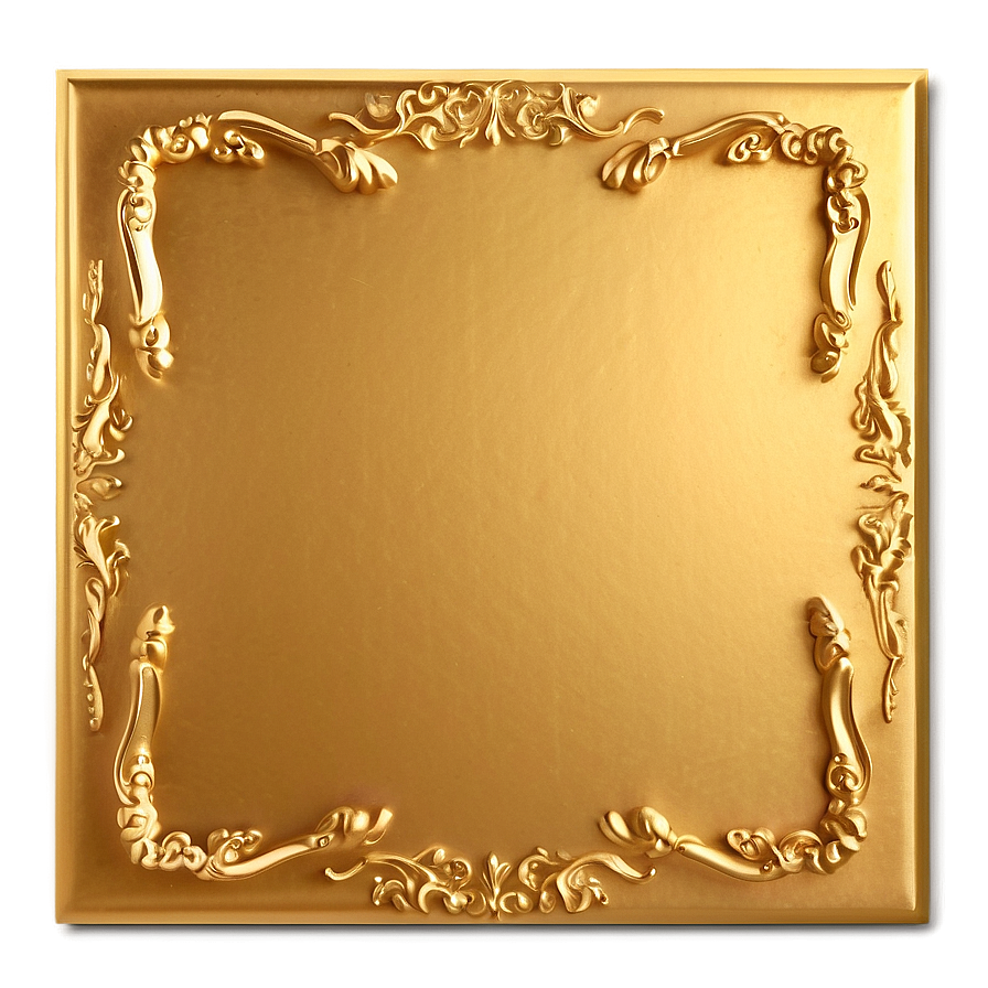 Gold Square For Invitation Cards Png Lin PNG Image