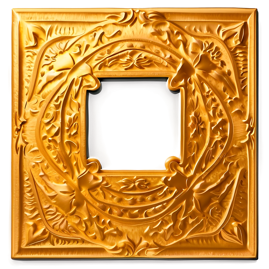 Gold Square With Engraved Pattern Png Nhd8 PNG Image