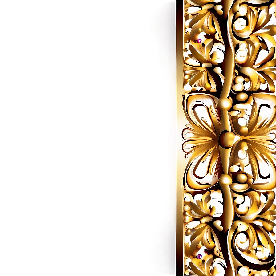 Gold Square With Ornaments Png Cyd PNG Image