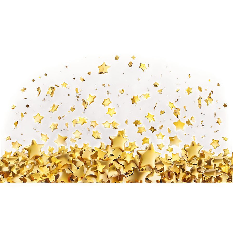 Gold Star Confetti Scatter Png 06122024 PNG Image