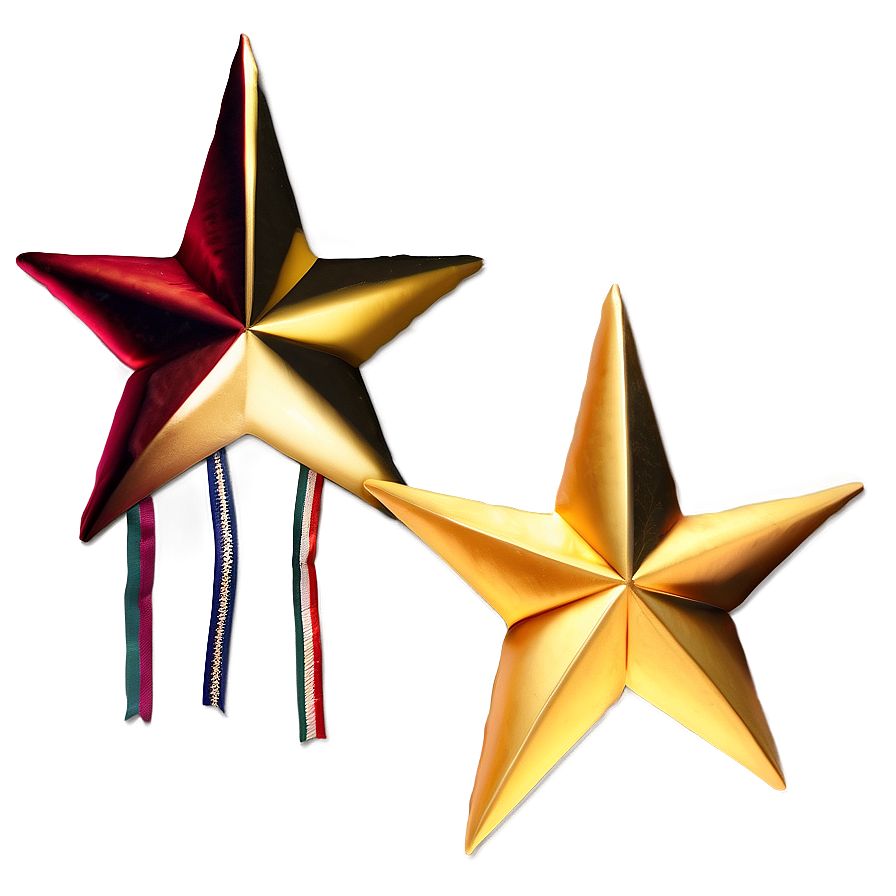 Gold Star Decorations Png 06122024 PNG Image