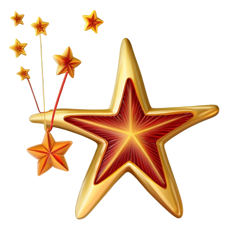 Gold Star Pattern Png Jif3 PNG Image