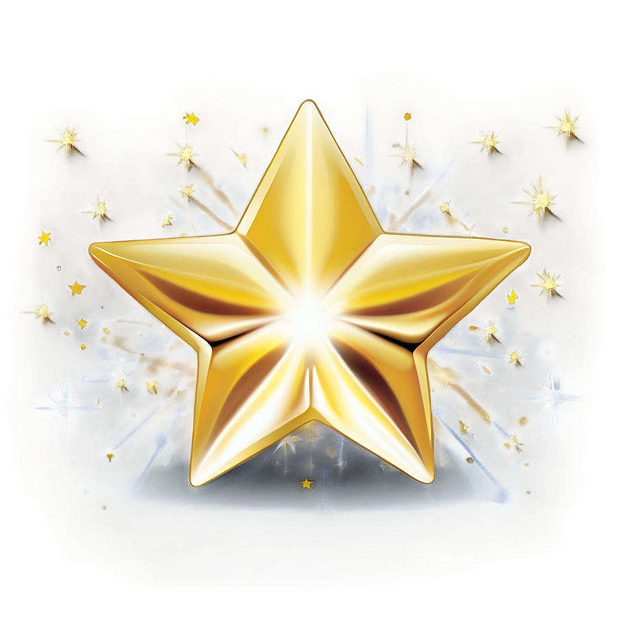 Gold Star Pattern Png Uej PNG Image