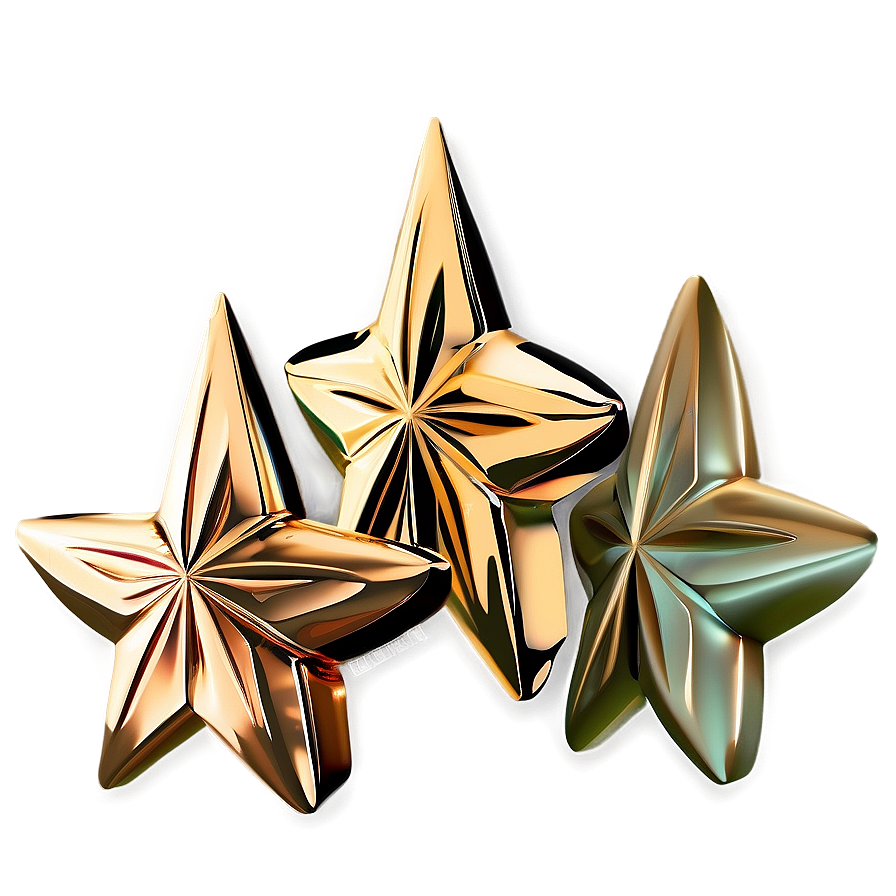 Gold Star Shapes Png Hvy37 PNG Image