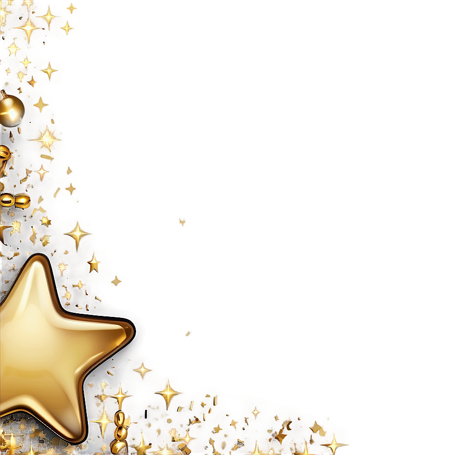 Gold Stars Border Png Wvr PNG Image