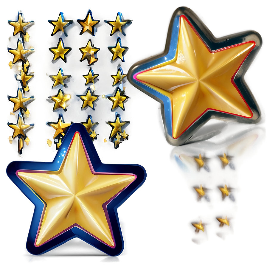 Gold Stars C PNG Image