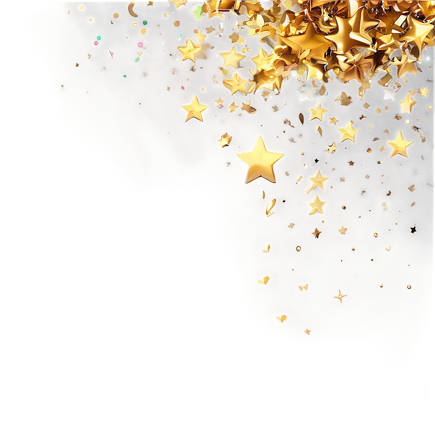 Gold Stars Confetti Png 12 PNG Image