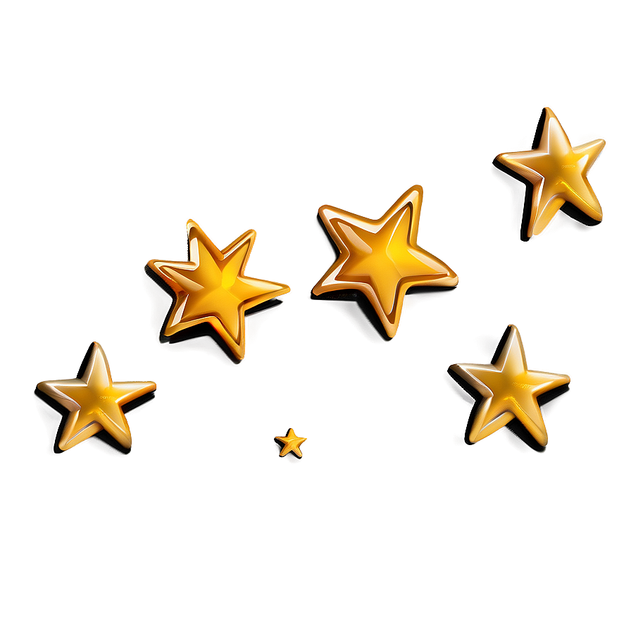 Gold Stars Falling Png 06122024 PNG Image