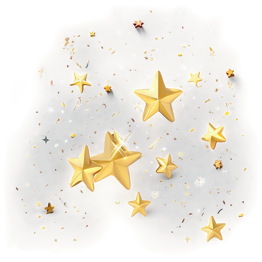 Gold Stars Falling Png 9 PNG Image