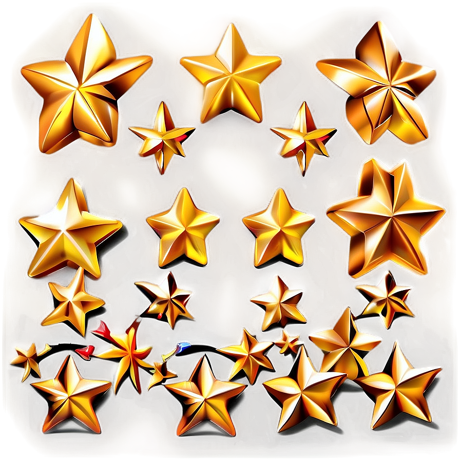 Gold Stars On Black Png 56 PNG Image