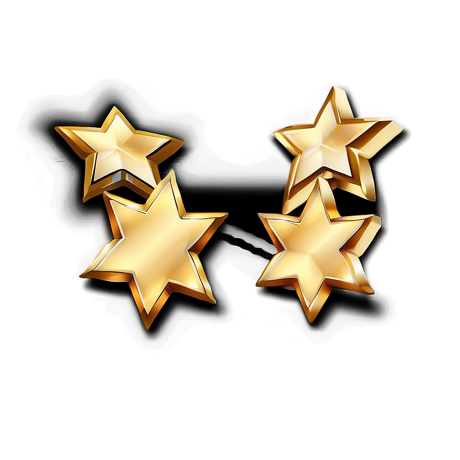 Gold Stars On Black Png Ptv PNG Image