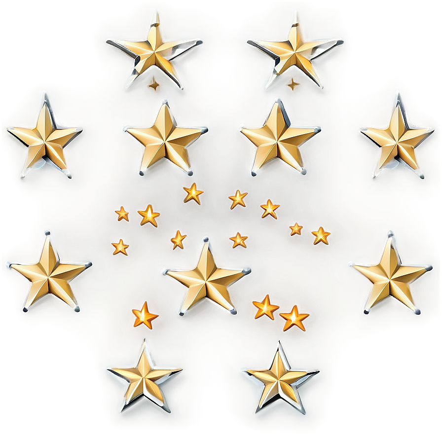 Gold Stars On White Png 06122024 PNG Image