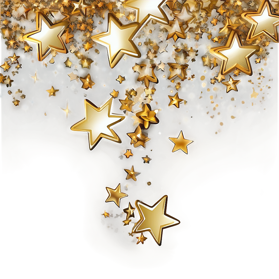 Gold Stars Overlay Png Tsb65 PNG Image