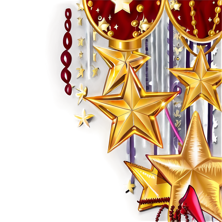 Gold Stars With Tails Png Avx PNG Image