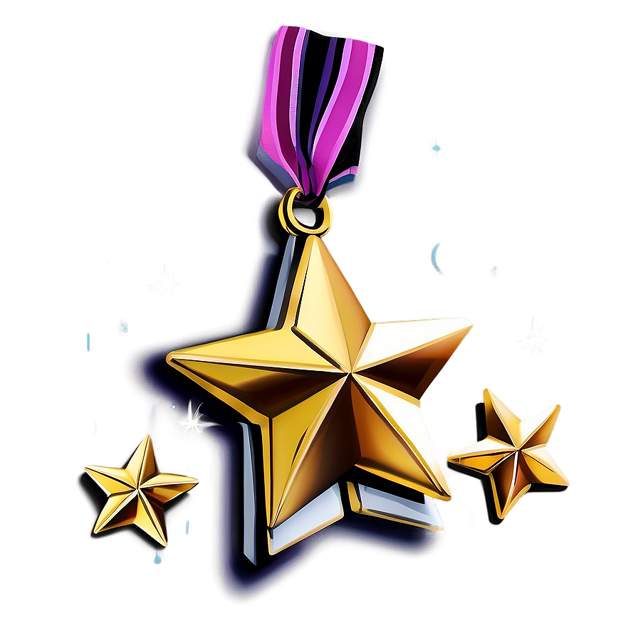 Gold Stars With Tails Png Qdq PNG Image