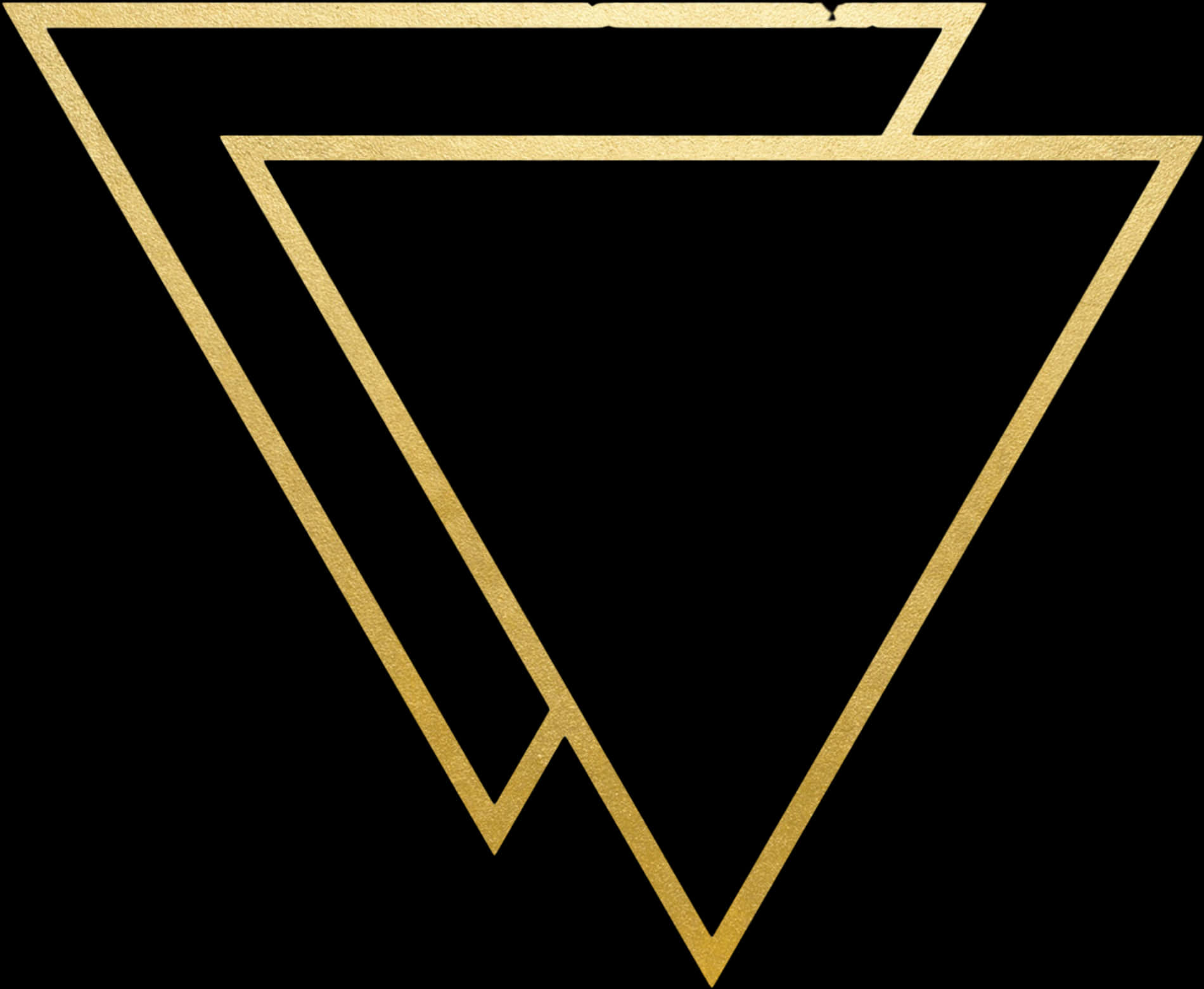 Gold Triangles Abstract Design PNG Image