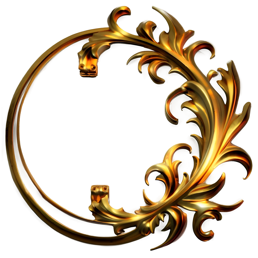 Gold Trim Flourish Png Acl28 PNG Image