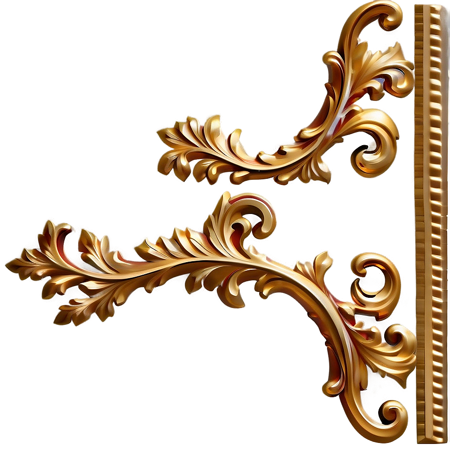 Gold Trim Flourish Png Vpw74 PNG Image